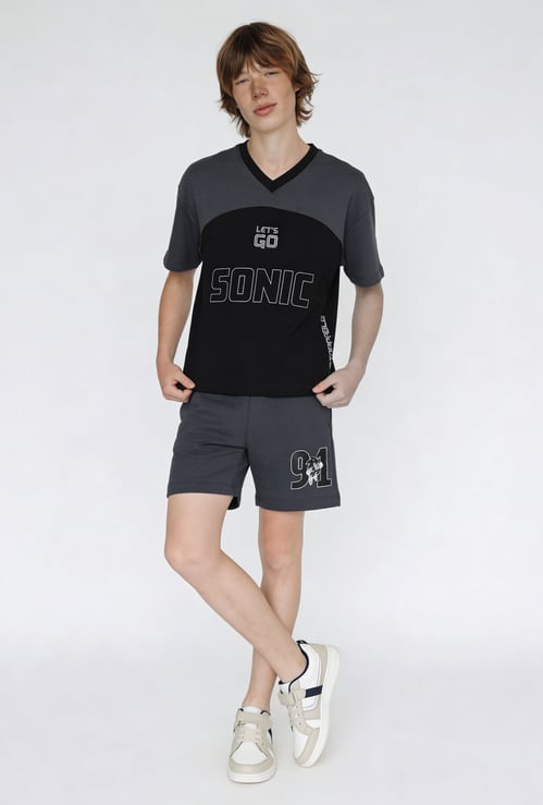 Boys Sonic the Hedgehog Print Shorts Set