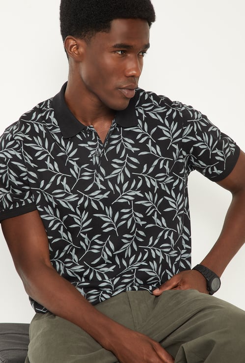 Men Printed Polo T-shirt