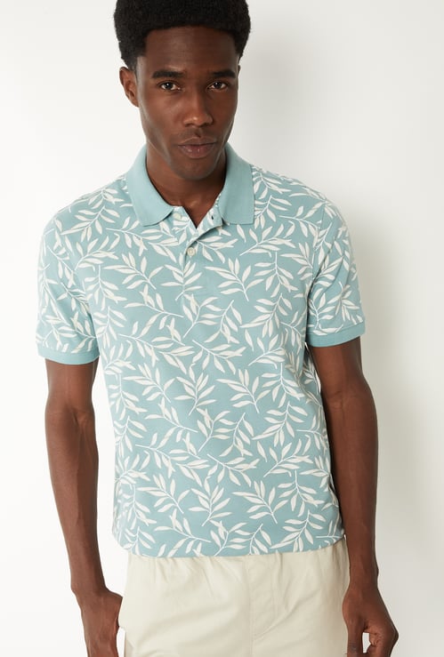 Men Printed Polo T-shirt