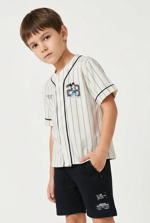 Boys Mickey Print Shirt