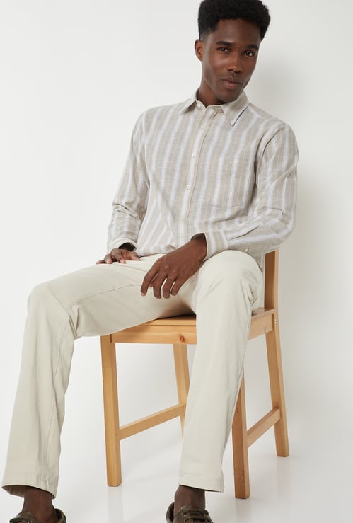 Men Striped Slim Fit Shirt