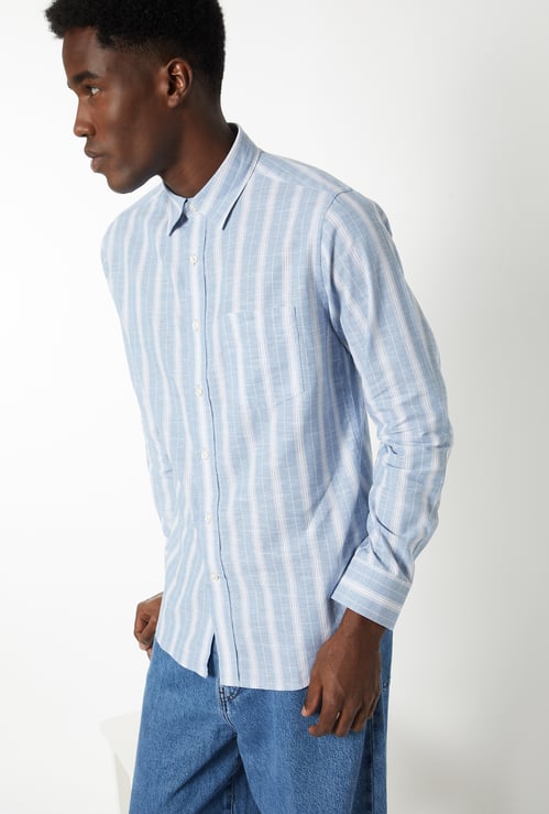 Men Striped Slim Fit Shirt