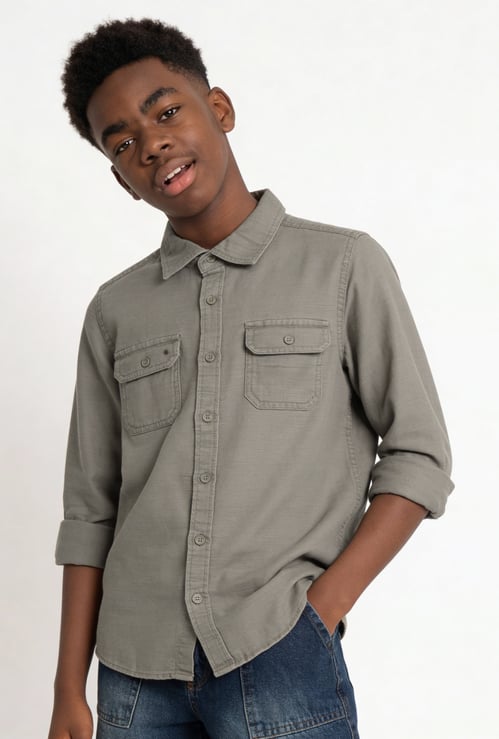 Boys Textured Shirt
