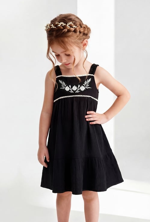 Girls Embroidered Dress