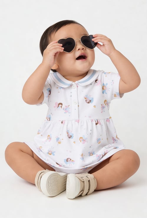 Girls Printed A-line Dress