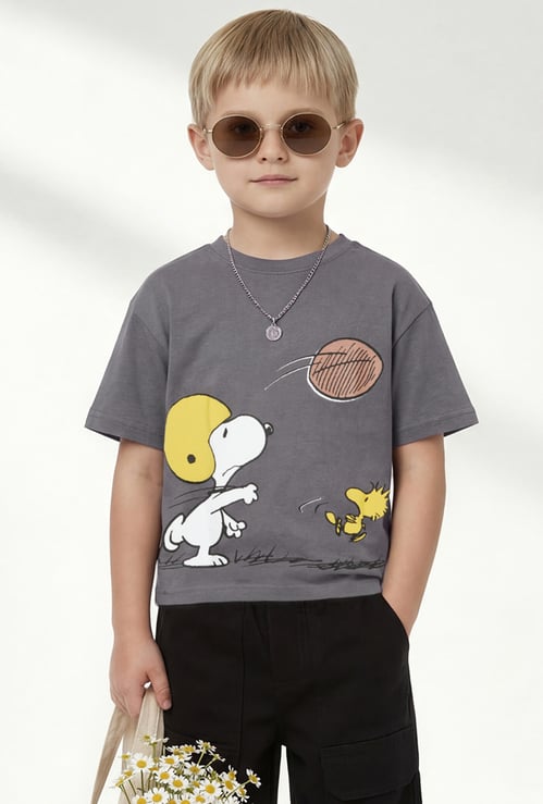 Boys Snoopy Print T-shirt