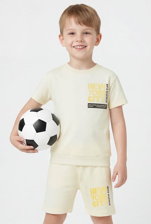 Boys Printed Shorts Set