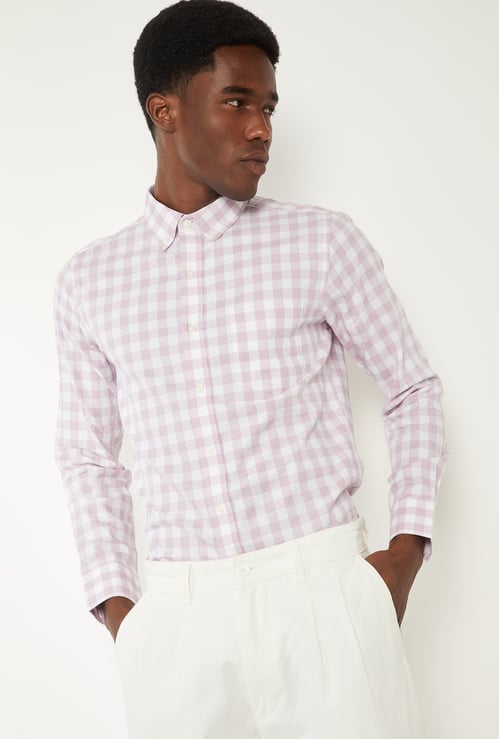 Men Checked Slim Fit Shirt
