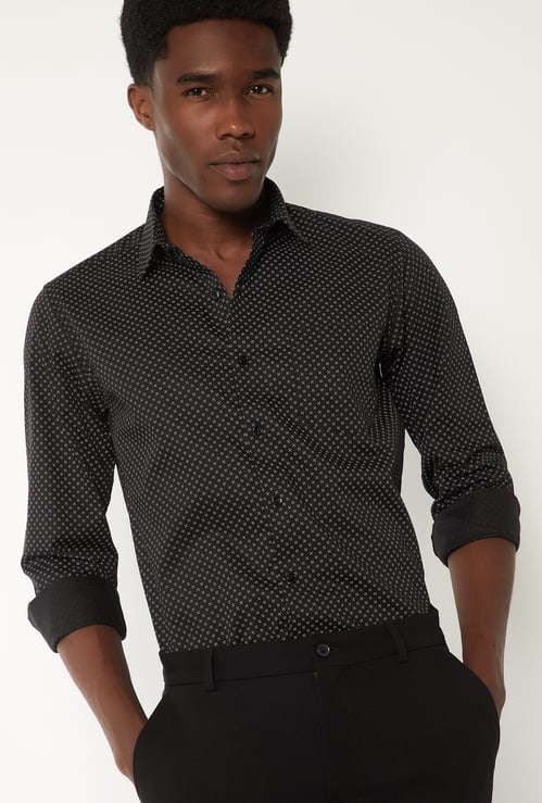 Men Printed Slim Fit Formal Shirt