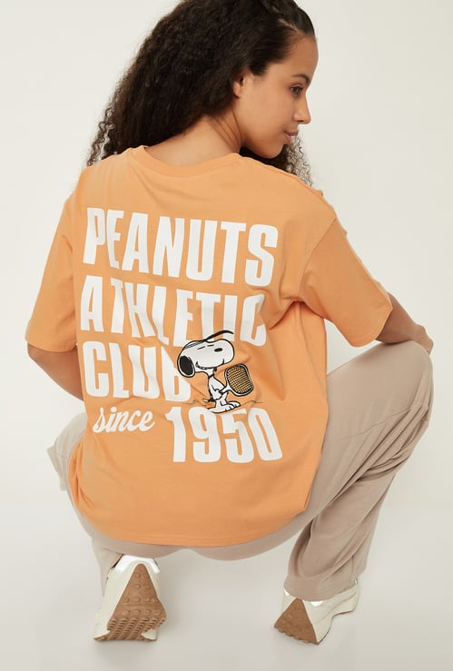 Women Snoopy Oversized Sports T-shirt