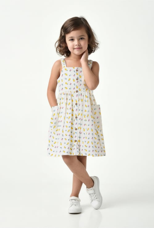 Girls Printed A-line Dress
