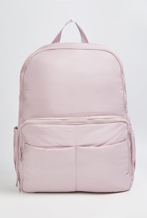 Women Solid Laptop Backpack