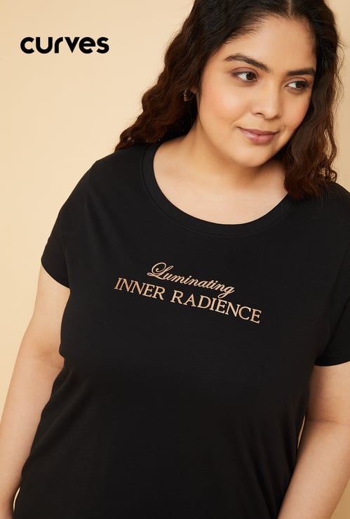 Women Typographic Print T-shirt