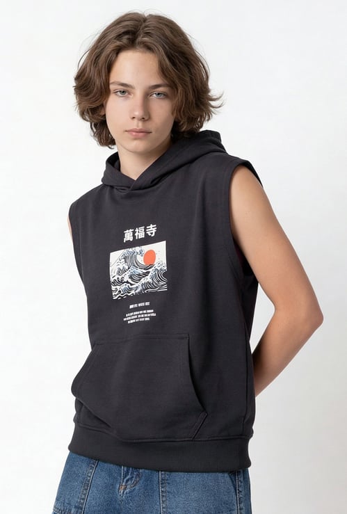 Boys Printed Hooded T-shirt