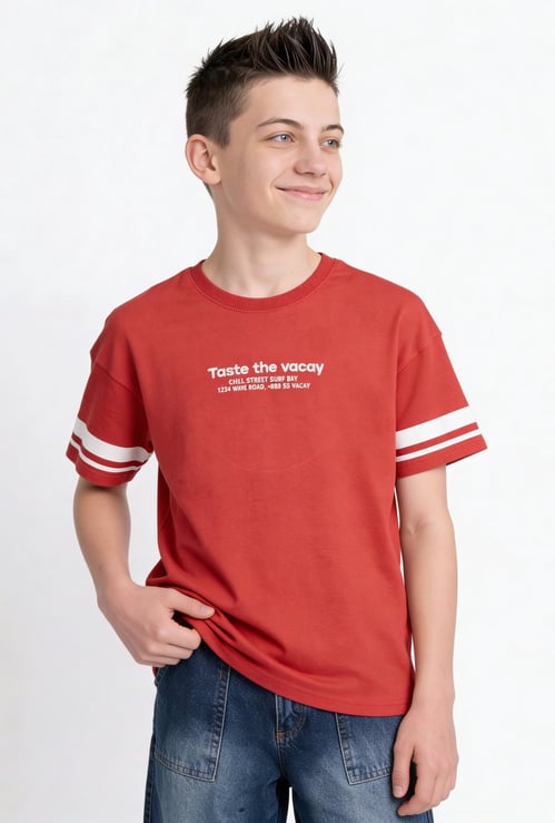 Boys Oversized Embroidered T-shirt
