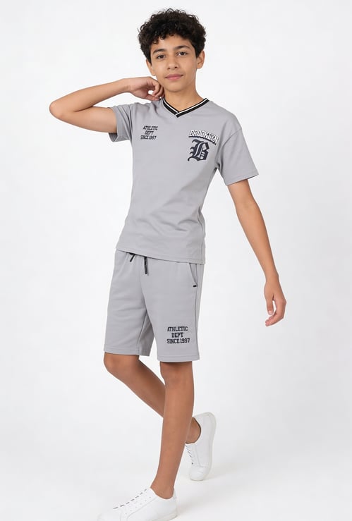 Boys Printed Shorts Set