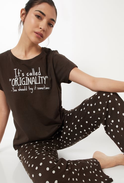 Women Printed PJ Set