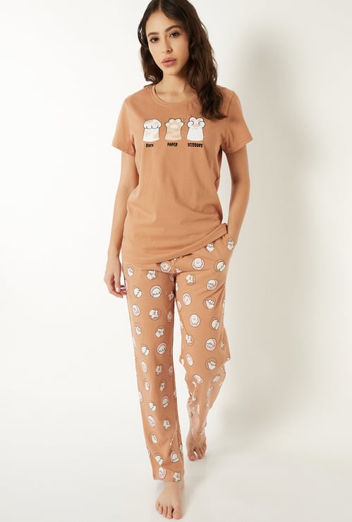 Women Printed PJ Set