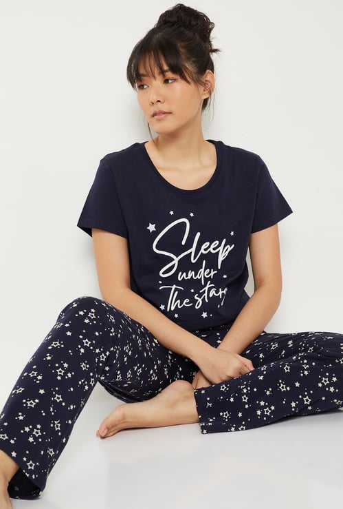 Women Printed PJ Set