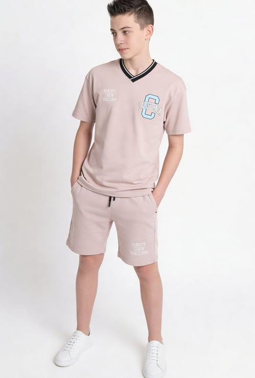 Boys Printed Shorts Set