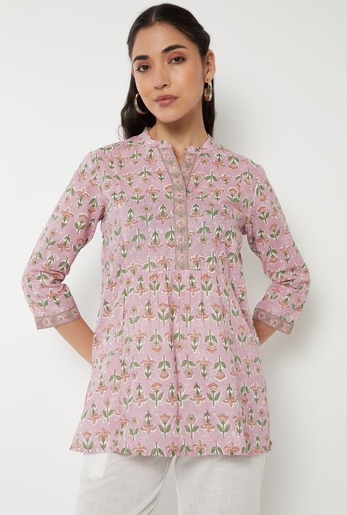 Women Floral Print Short Kurti