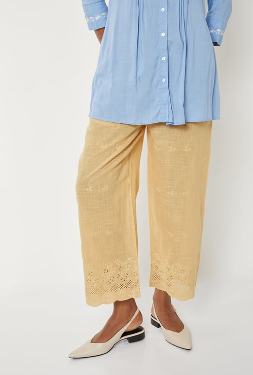 Women Schiffili Hem Palazzos