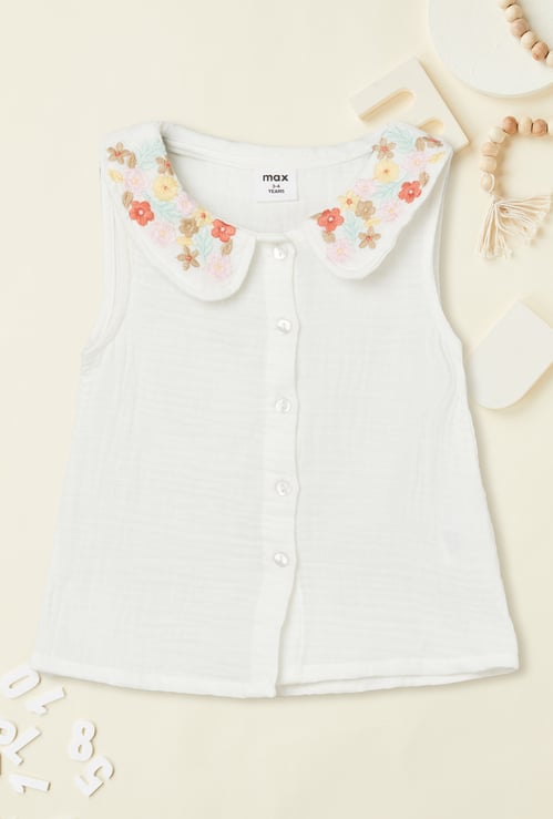 Girls Embroidered Top