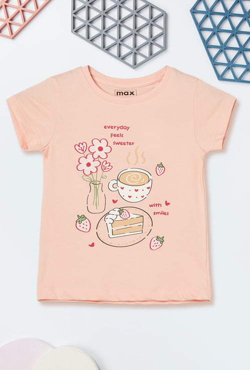 Girls Graphic Print T-shirt