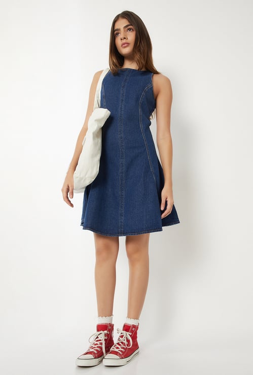 Women Solid A-line Dress