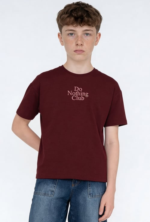 Boys Oversized Embroidered T-shirt
