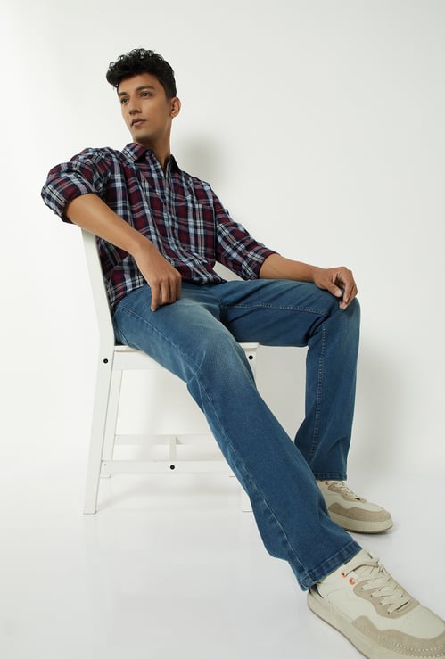 Men Washed Regular Fit Jeans