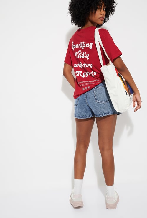 ALAYA F x URB_N Women Back Graphic Print T-shirt