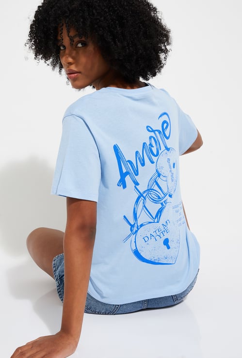 ALAYA F x URB_N Women Back Graphic Print T-shirt