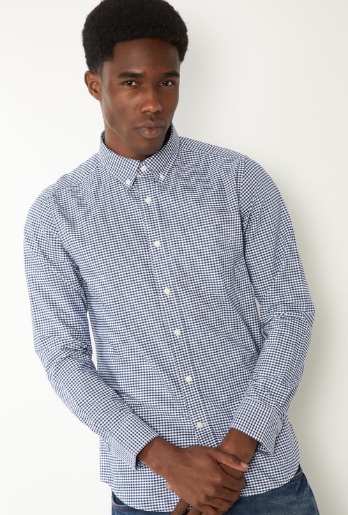 Men Checked Slim Fit Shirt