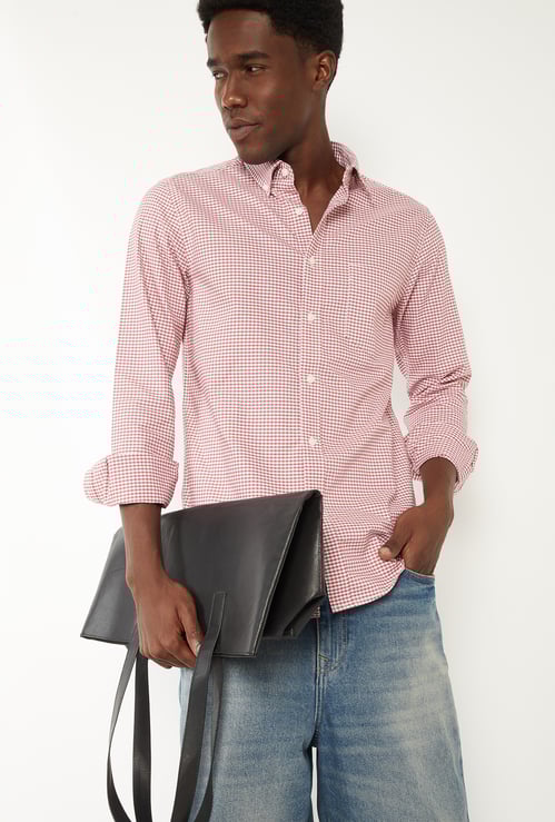 Men Checked Slim Fit Shirt