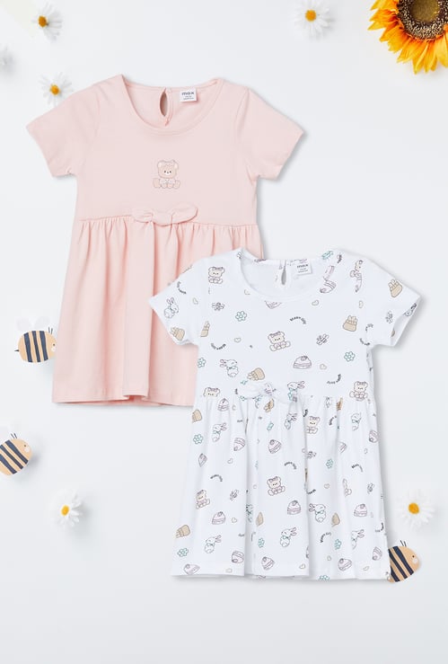 Girls Printed Dress - Pack of 2