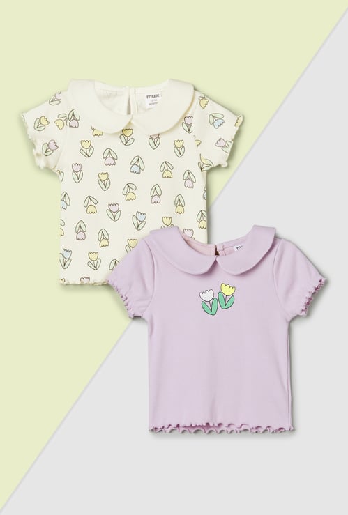 Girls Printed Tops - Pack of 2