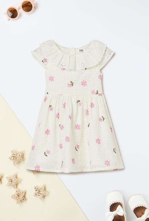 Girls Floral Embroidered Dress