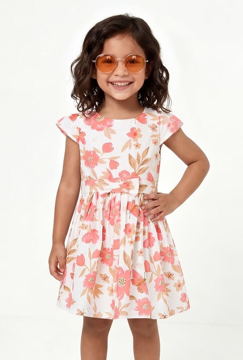 Girls Floral Print Dress