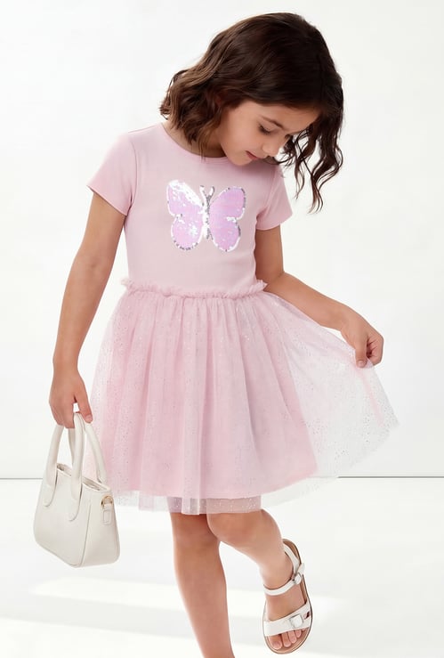 Girls Sequins Dress