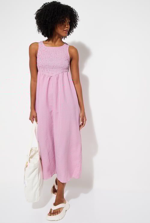 ALAYA F x URB_N Women Checked A-line Dress