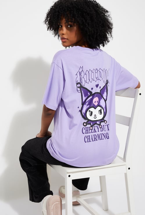ALAYA F x URB N Women Kuromi Print Oversized T-shirt