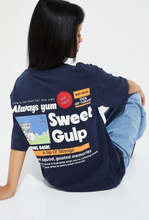 ALAYA F x URB_N Women Back Printed T-shirt