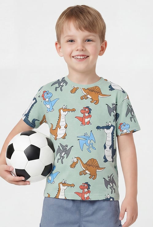 Boys Dino Print T-shirt