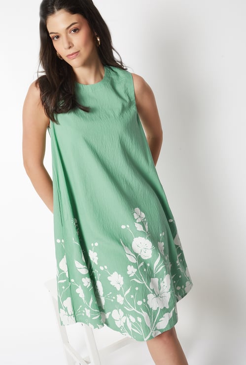 Women Floral Print A-Line Dress