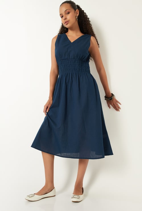 Women Solid A-line Dress