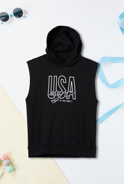 Boys Printed Hooded T-shirt