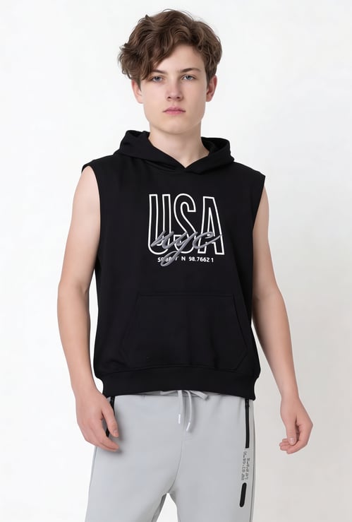 Boys Printed Hooded T-shirt