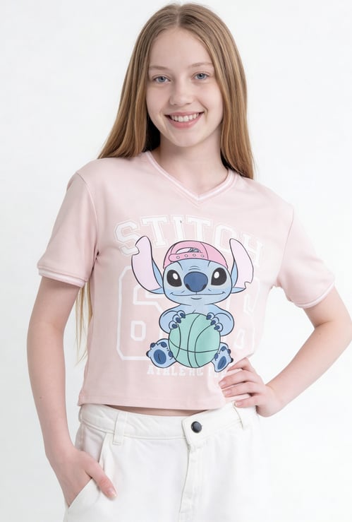 Girls Stitch Print T-shirt