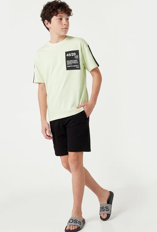 Boys Solid Shorts Set